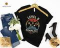 6th Wedding Anniversary Gift for Husband Wife Personalization Level 6 Complete Anniversary Gift Gamer Husband Gift Retro Video Game Shirt Graphic Tee – Fan Favorite · Top Pick For Any Outfit