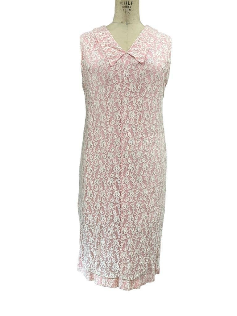 Vintage 50s Shell Pink Sleeveless Lace Sheath Dress Large Graphic Tee – Everyday Comfort · Perfect For Daily Wear