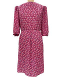 JT Petites 80s Hot Pink Roses Puff Sleeve Secretary Day Dress MEDIUM Graphic Tee – Easygoing Wear · High-Quality Print