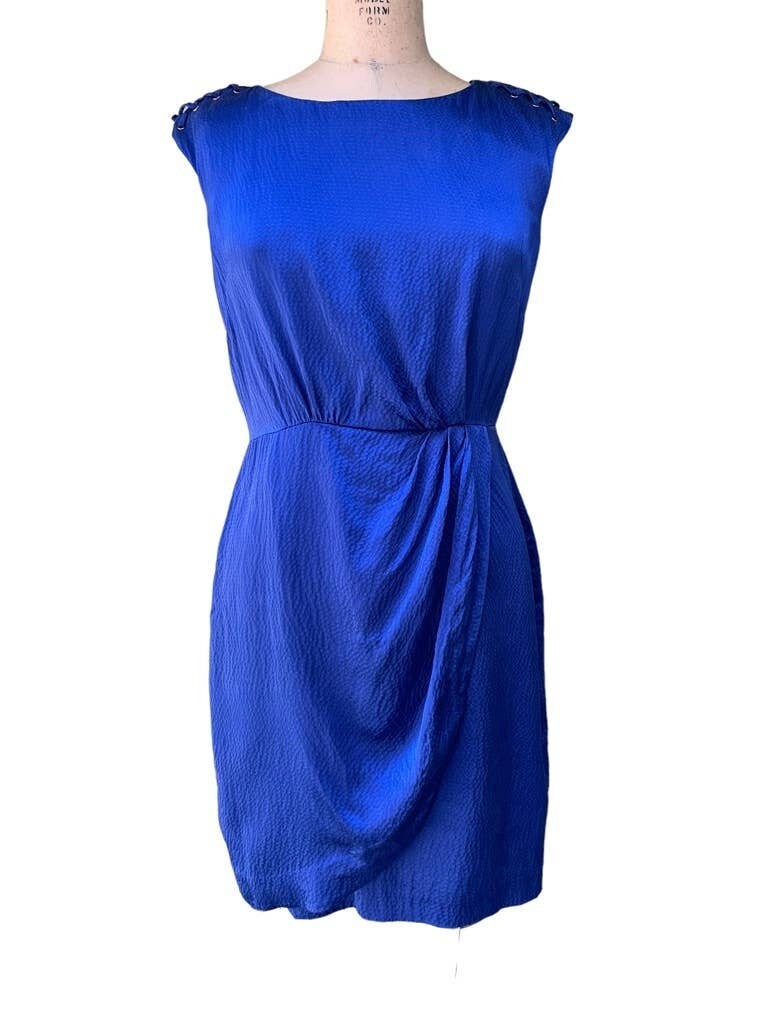 Cynthia Steffe Womens Faux Wrap Sheath Dress Royal Blue Cap Sleeve 6 Graphic Tee – Premium Graphic · High-Quality Print