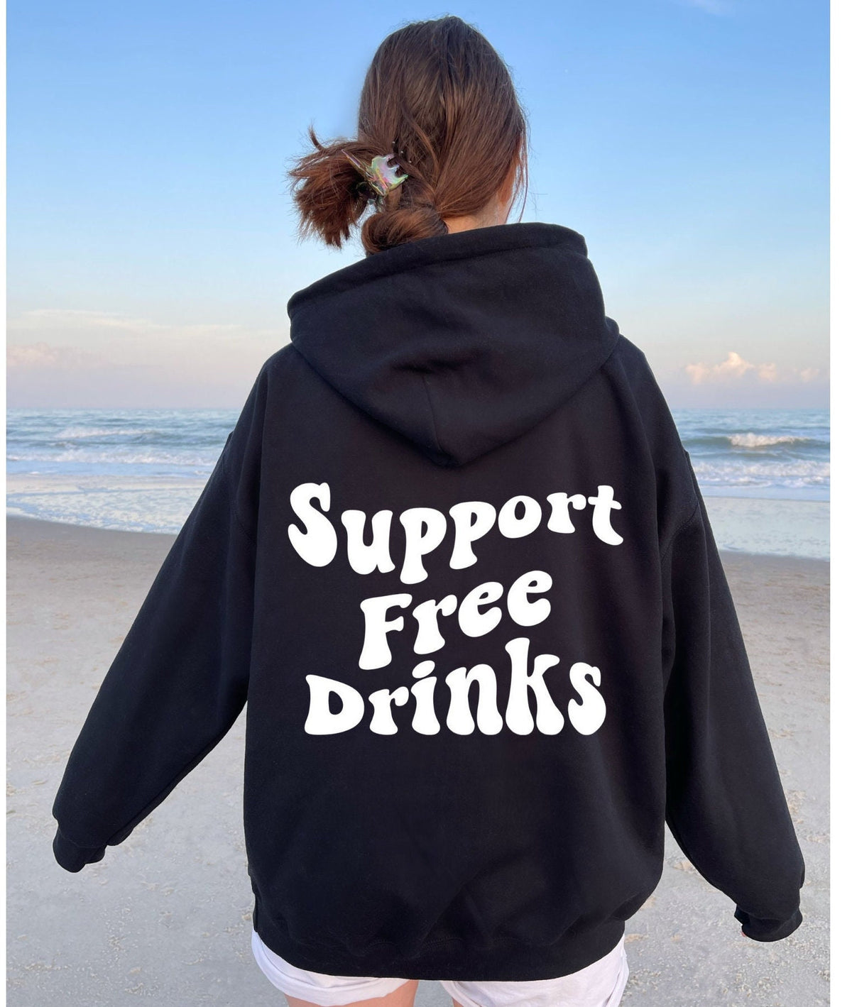 Support Free Drinks Unisex Heavyweight Hoodie Sweatshirt Hoodie – Soft Feel · Perfect For Daily Wear