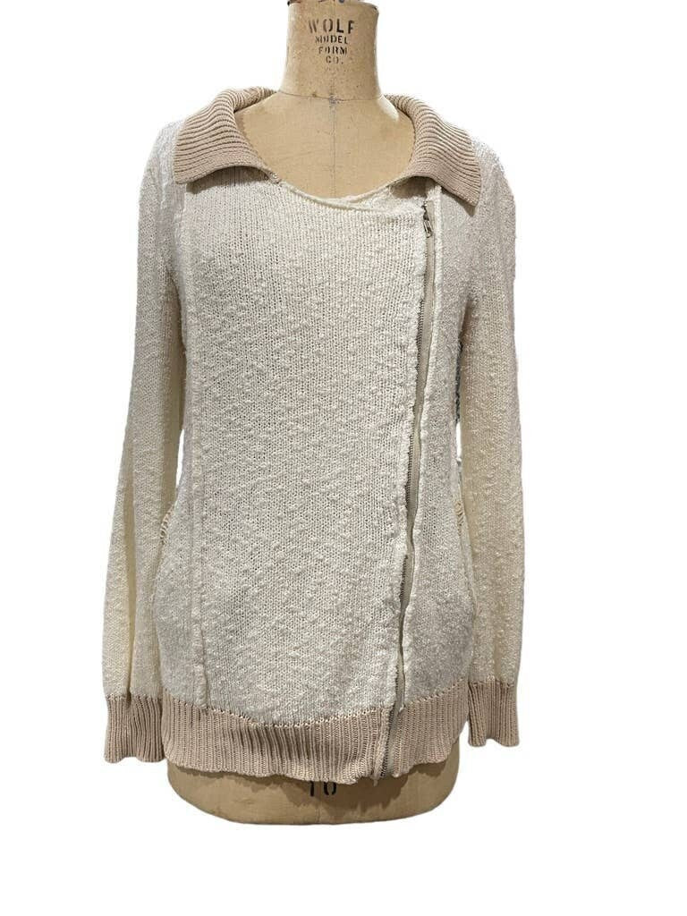 Ellison Womens Cardigan Sweater Top Cream Cable Knit Full Zip M Graphic Tee – Fan Favorite · Great Gift For Fans