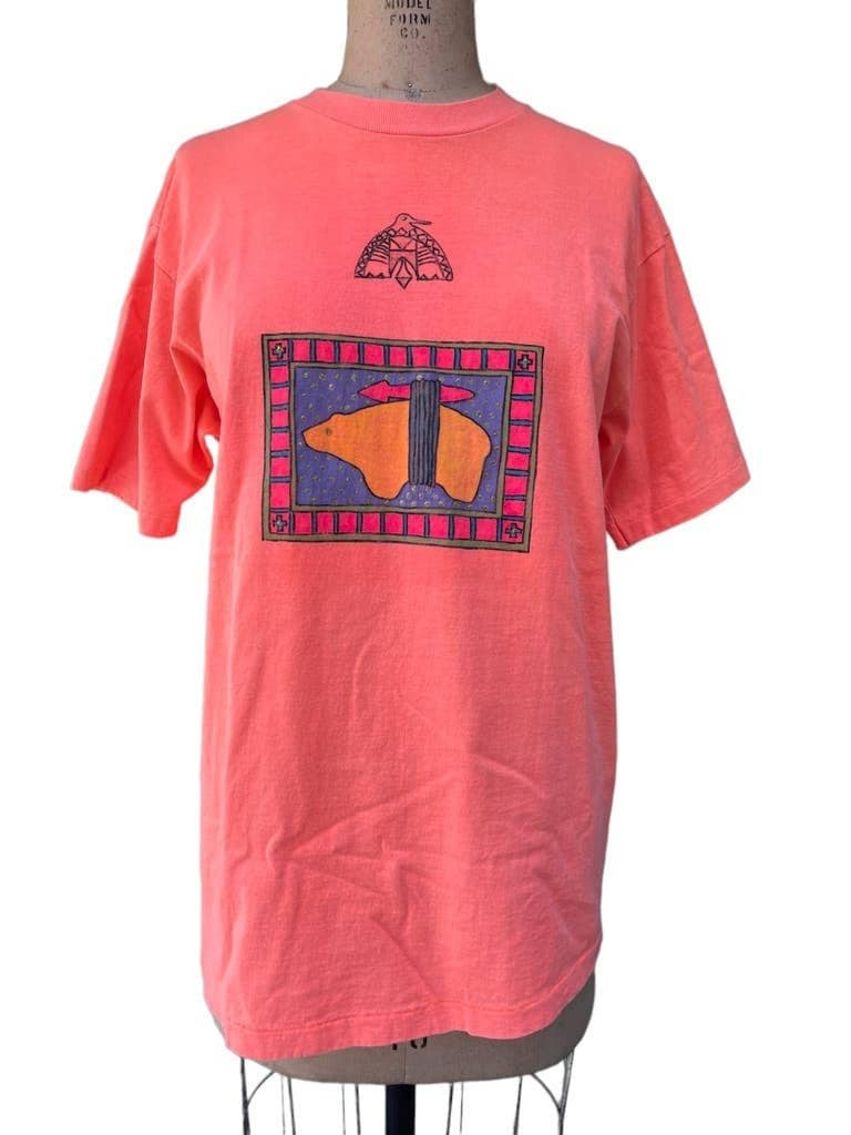 Women39s Neon Orange Southwestern Artwork Graphic T Shirt Large Graphic Tee – Premium Graphic · Trending Graphic Apparel