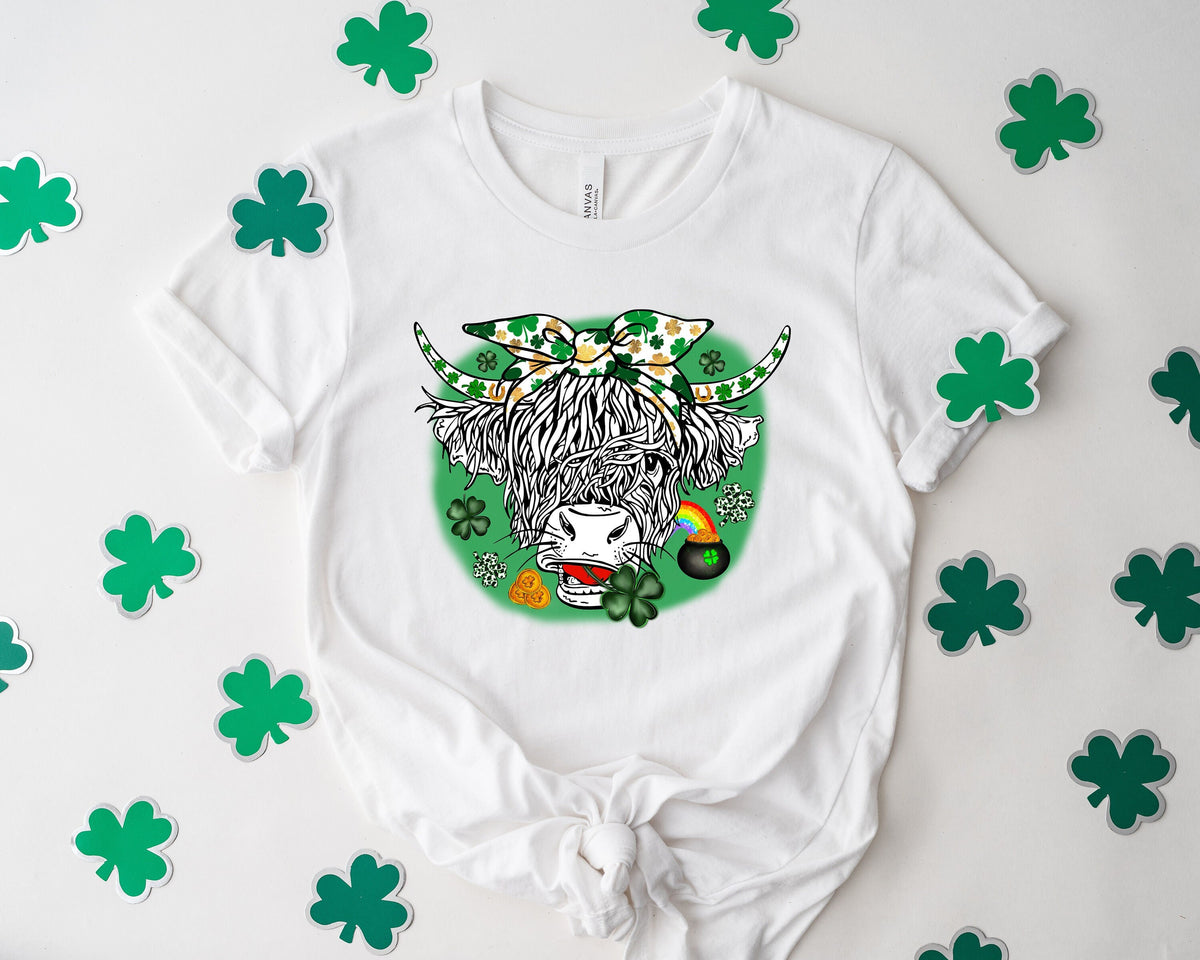 Lucky Heifer St Patricks Shirt St Patricks Day Tee Heifer Four Leaf Clover Shirt St Patricks Day Clover Tee St Patricks Heifer Shirt Graphic Tee – Feel-Good Design · Top Pick For Any Outfit