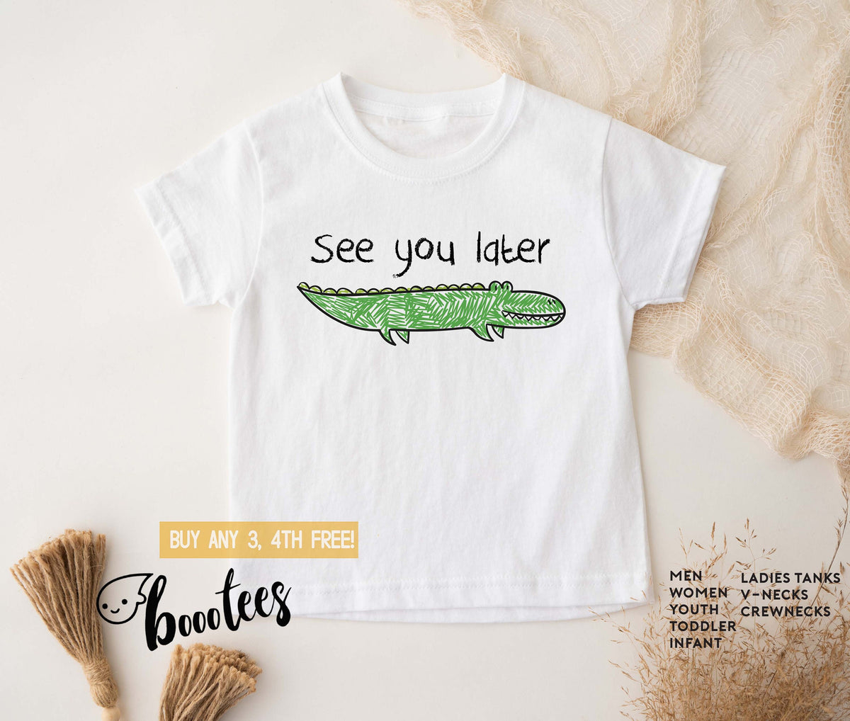 Alligator Shirt for Kids Adults Personalized Funny T shirt Men Women Baby Tees Tshirt Gift Birthday Toddler See you Later Graphic Tee – Bold Style · Top Pick For Any Outfit