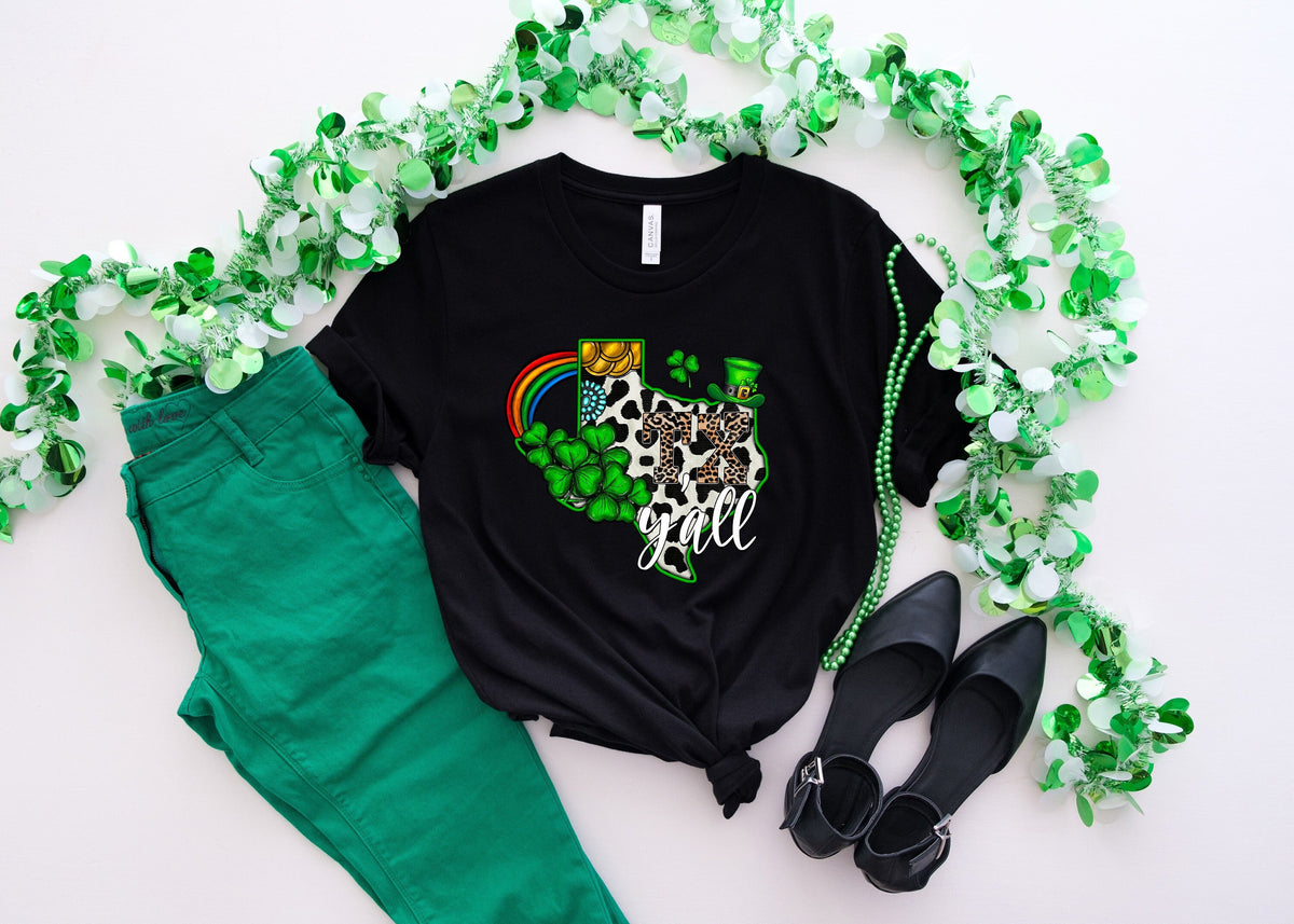 St Patricks Day Texas Shirt Texas Shamrock ShirtSaint Patricks Day Shirt Texas st Patrick39s day Saint Patricks Day Texas Y39all Graphic Tee – Cozy Vibes · Must-Have Style
