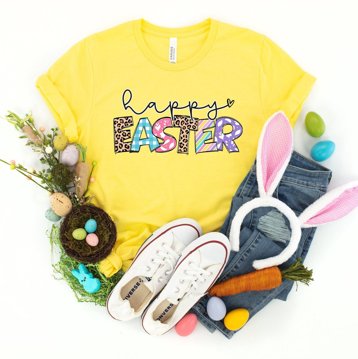 Happy Easter Shirt Happy Easter Bunnies Shirt Bunny Shirt easter Bunny Shirt Cute Easter Shirt Leopard Bunny Shirt Easter Matching Tee Graphic Tee – Bold Style · Top Pick For Any Outfit