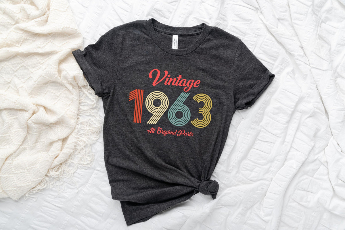 60th Birthday Shirt T Shirt 1963 Shirt 60th Birthday Gift for Women 60th Birthday Shirt Men Retro ShirtShirts Graphic Tee – Warm & Stylish · Trending Graphic Apparel