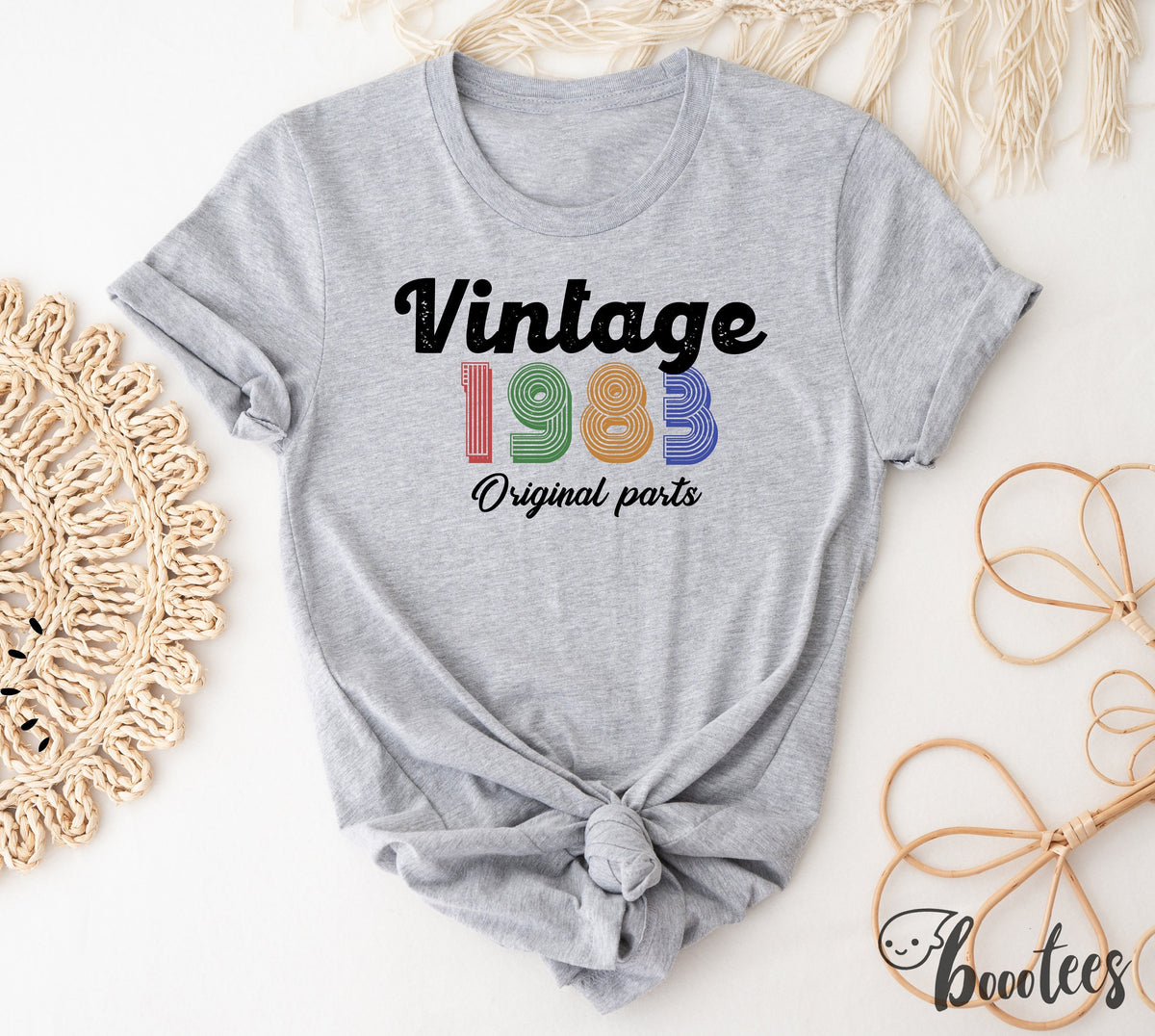 40th Birthday T shirt Retro Vintage 1983 Shirt Women Men Ladies Kids Baby Tshirt Gift for Him Her Bday Present Forty Turning Graphic Tee – Aesthetic Look · Perfect For Daily Wear
