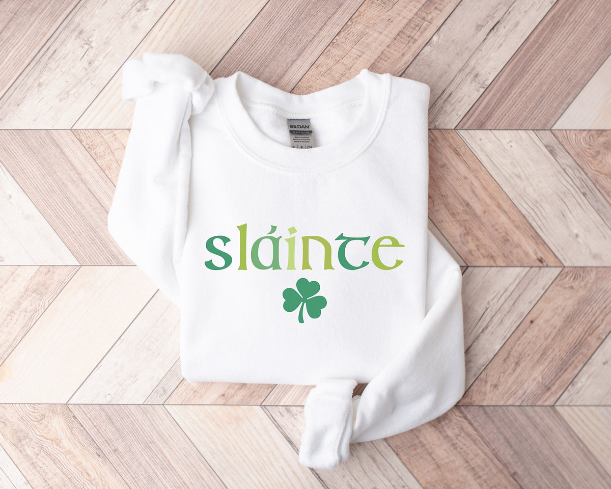 Cute Slainte Sweatshirt Womens Irish Sweatshirt St Patrick39s Day Sweatshirt Trendy St Patricks Day Shirt Lucky Sweatshirt Sweatshirt – Easygoing Wear · Must-Have Style