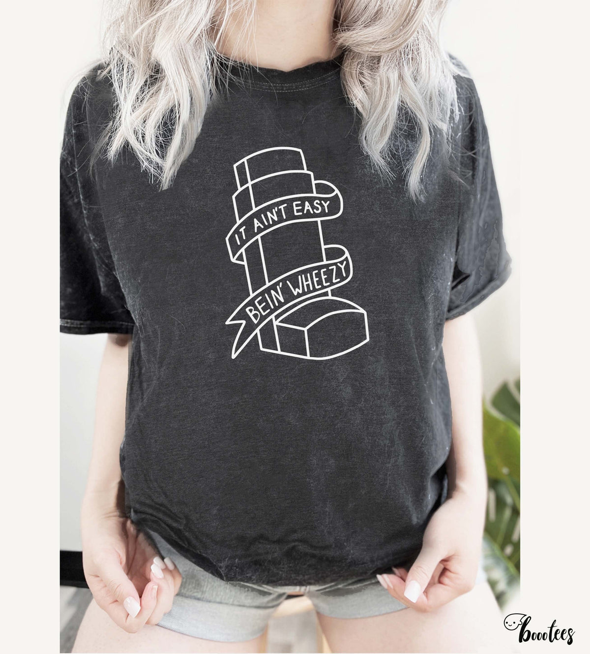 It Ain39t Easy Bein39 Wheezy Shirt Asthma T shirt Gift Idea Asthmatic Tshirt Present Nerd Geek Allergies Inhaler Can39t Breathe Lover Tee Graphic Tee – Feel-Good Design · High-Quality Print