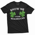 Men39s Funny St Patrick39s day Show me your Shamrocks T shirt Saint Patricks Clover shamrock party drinking party tee shirt Graphic Tee – Easygoing Wear · Must-Have Style