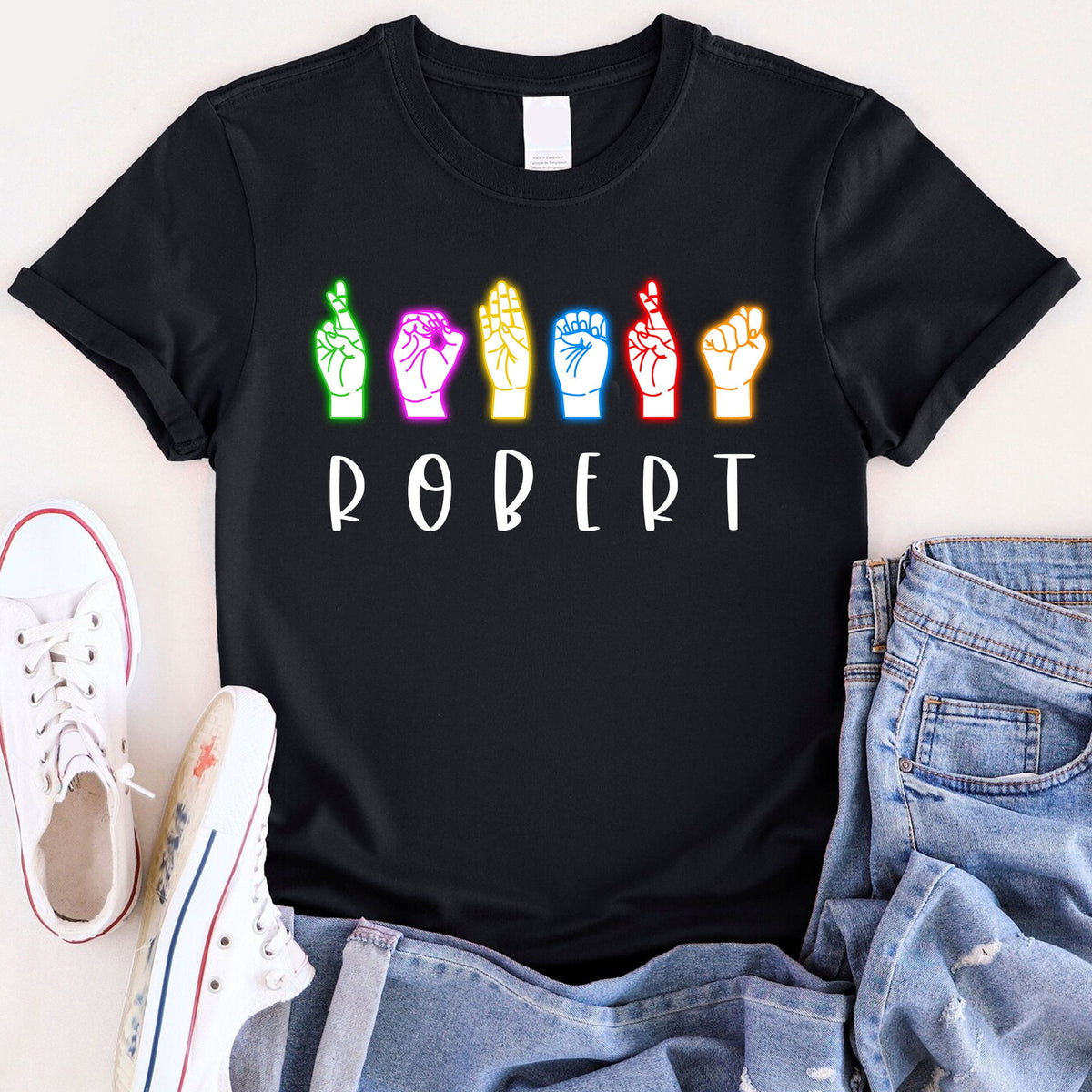 Customized Sign Language T Shirt Deaf Pride T Shirt Personalized Sign Language Shirt Custom Name ASL Hand T Shirt ASL Tee Graphic Tee – Cozy Vibes · Great Gift For Fans