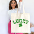 Lucky Shamrock Canvas Tote Bag Tote Bag – Premium Graphic · Perfect For Daily Wear