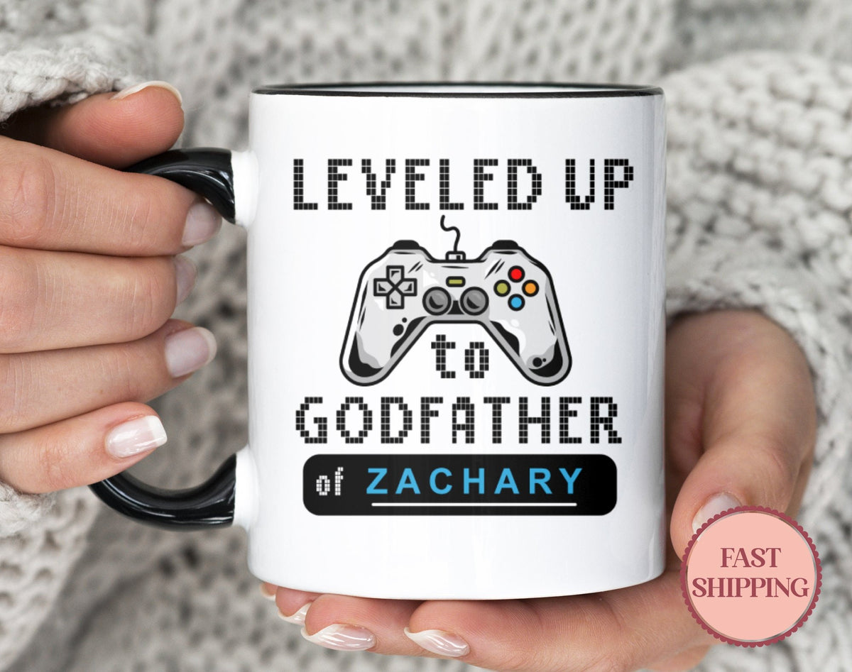 Leveled Up To Godfather Mug Funny Godfather To Be Mug Custom New Godfather Mug Gaming Controller Godfather Mug MU 20 Uncle Graphic Tee – Cozy Vibes · Must-Have Style
