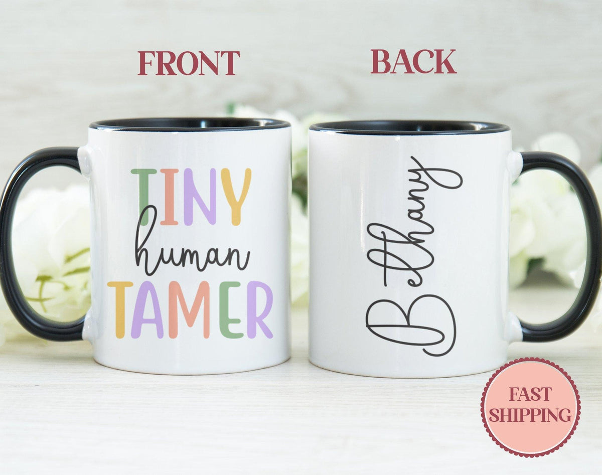 Tiny Human Tamer Mug Cute Teacher Mug Funny Teacher Mug Gift for Teacher Preschool Teacher Mug Kindergarten Teacher MugMU 60TINY Graphic Tee – Soft Feel · Must-Have Style