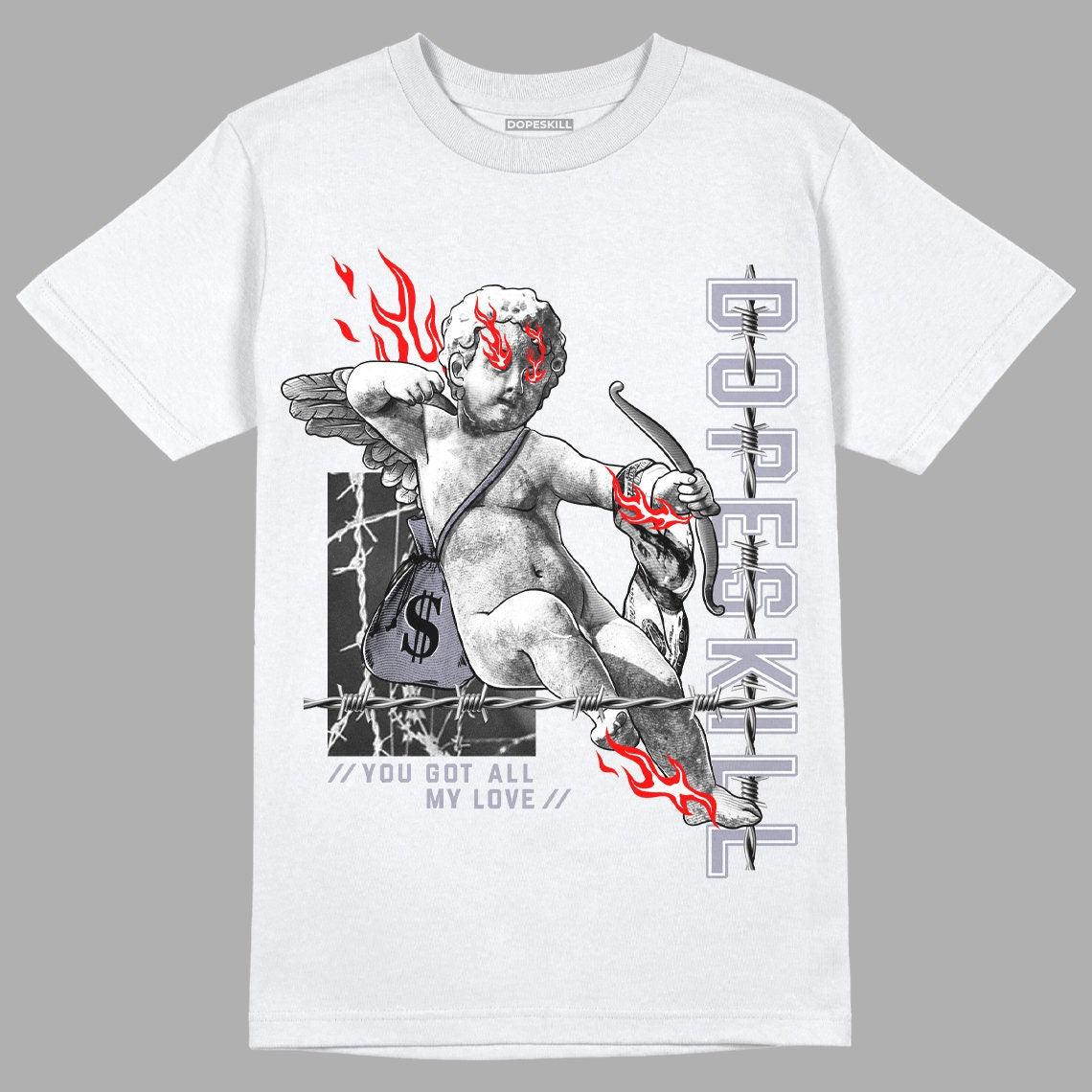 Black Flint 13s DopeSkill Unisex Shirt You Got All My Love Graphic Graphic Tee – Soft Feel · Perfect For Daily Wear