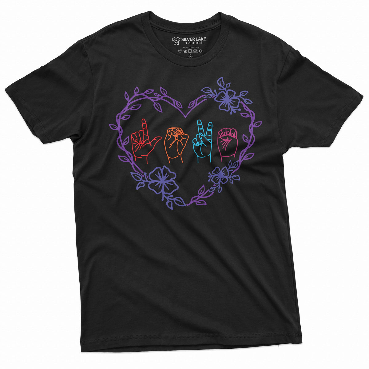 ASL T shirt American Sign Language Day Tee Shirt Love Heart ASL Day Celebration Tee Gift for him her tshirt Graphic Tee – Soft Feel · Great Gift For Fans
