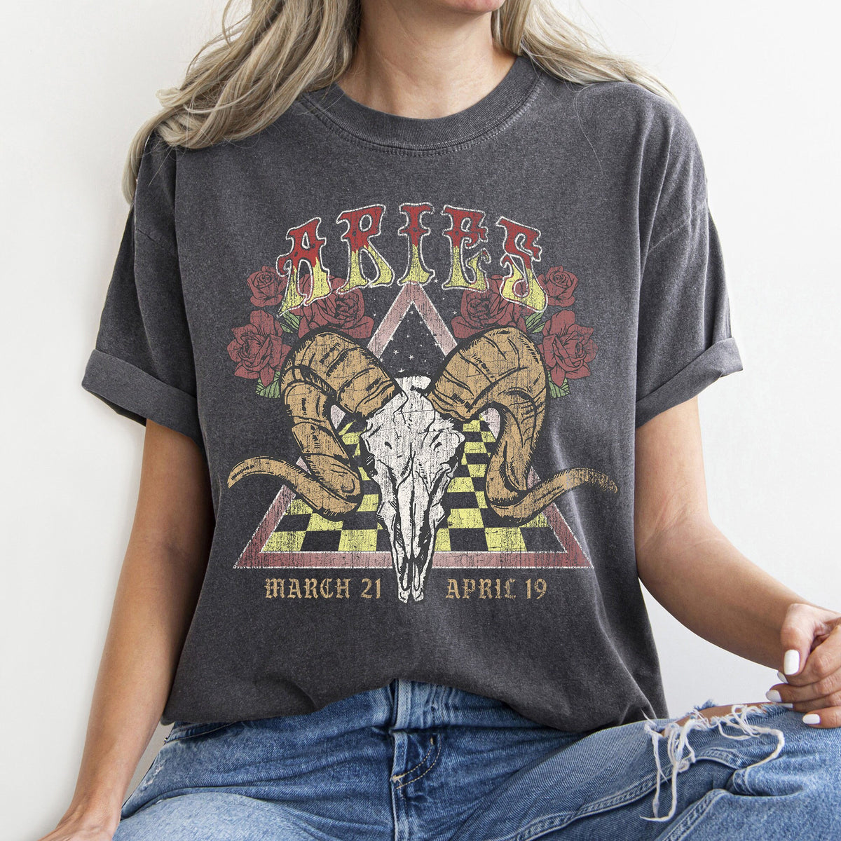 Aries Zodiac Vintage Tee Celestial Aries Shirt Oversized Tee Astrology Horoscope Birthday Gift Gift For Her Comfort Colors Graphic Tee – Everyday Comfort · Top Pick For Any Outfit