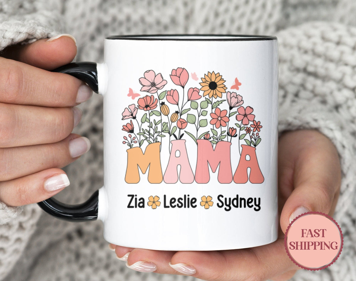 Personalized Mama Mug Mama Mug With Kids Names Mother39s Day Coffee Mug Custom Wildflowers Coffee Cup Gift From Kids PMU 3 Mama Graphic Tee – Feel-Good Design · Top Pick For Any Outfit