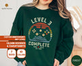 3rd Wedding Anniversary Gift for Husband Wife Personalization Level 3 Complete Anniversary Gift Gamer Husband Gift Retro Video Game Sweat Graphic Tee – Aesthetic Look · Top Pick For Any Outfit