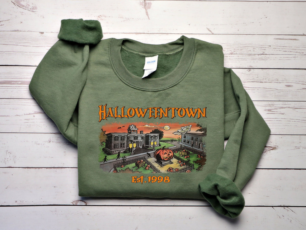 Halloweentown Est 1998 Sweatshirt Halloweentown University Retro Halloweentown Sweatshirt Fall Sweatshirt Halloween Sweatshirt Sweatshirt – Aesthetic Look · Perfect For Daily Wear