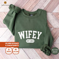 Personalized Wifey Sweatshirt Engagement Sweatshirt Bridal Shower Gift Gift for Bride Personalized Bridal Gift New Wife Sweatshirt Sweatshirt – Easygoing Wear · Great Gift For Fans