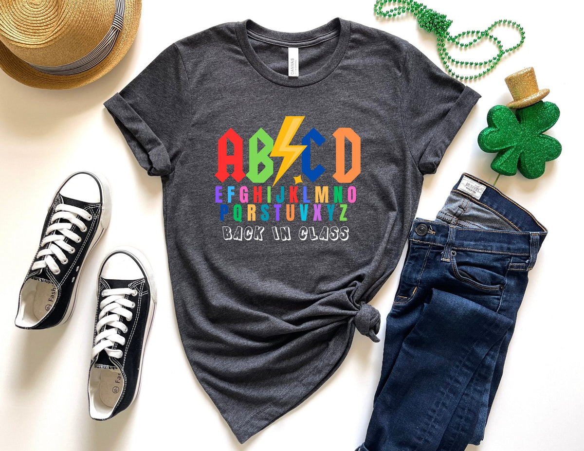 Abcd Teacher Shirt Kindergarten Teacher Shirt Back To School Teacher Shirt Elementary School Shirt Gift For Teacher Alphabet Shirt Graphic Tee – Fan Favorite · Must-Have Style