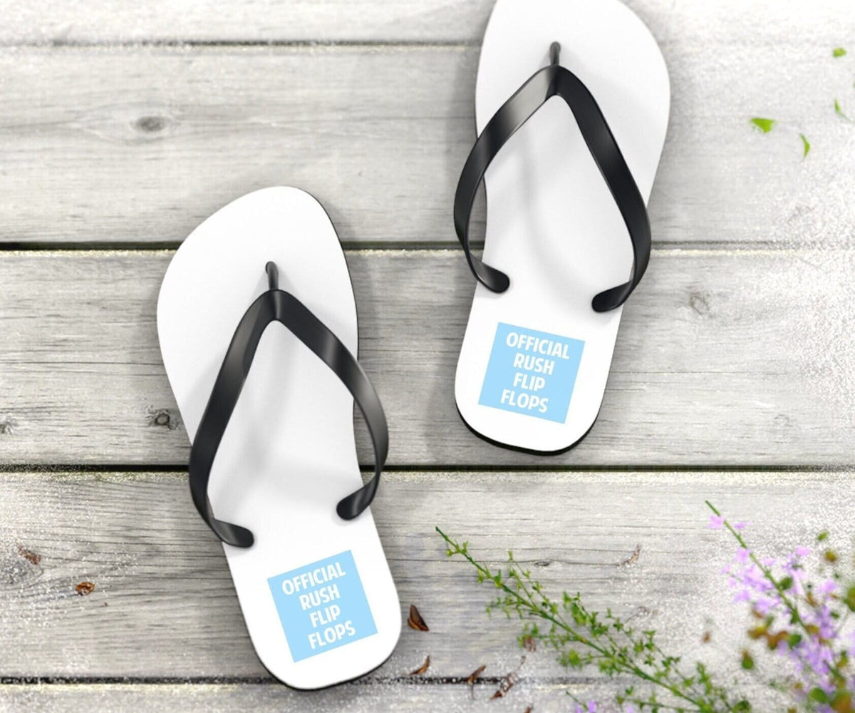 Sorority Rush Flip Flops Official Rush Flip Flops Sorority Rush Shoes Cute Sorority Flip Flops Graphic Tee – Aesthetic Look · Perfect For Daily Wear