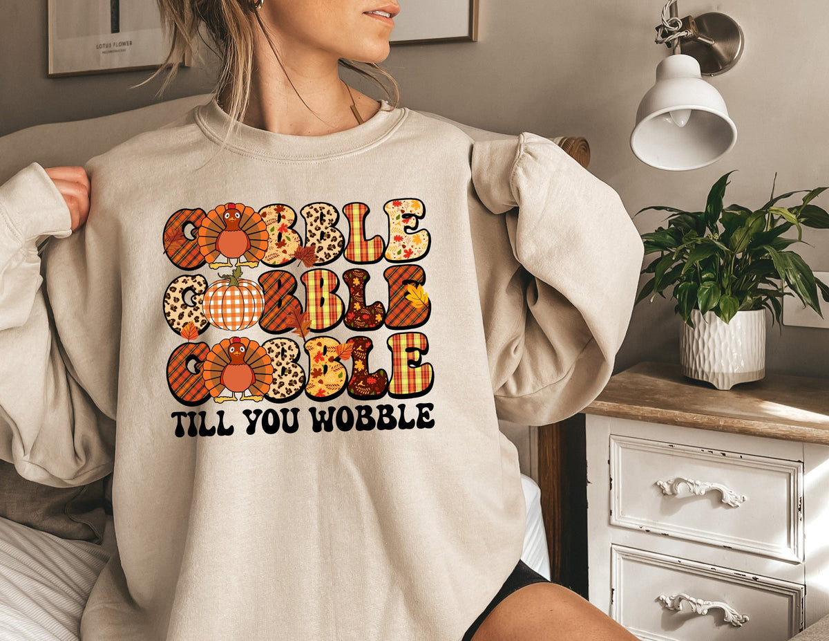 Gobble Gobble Thanksgiving Sweatshirt Gobble Turkey Sweatshirt Family Gobble Sweatshirt Thanksgiving Shirt Fall Sweatshirt Thanksgiving Sweatshirt – Warm & Stylish · Great Gift For Fans