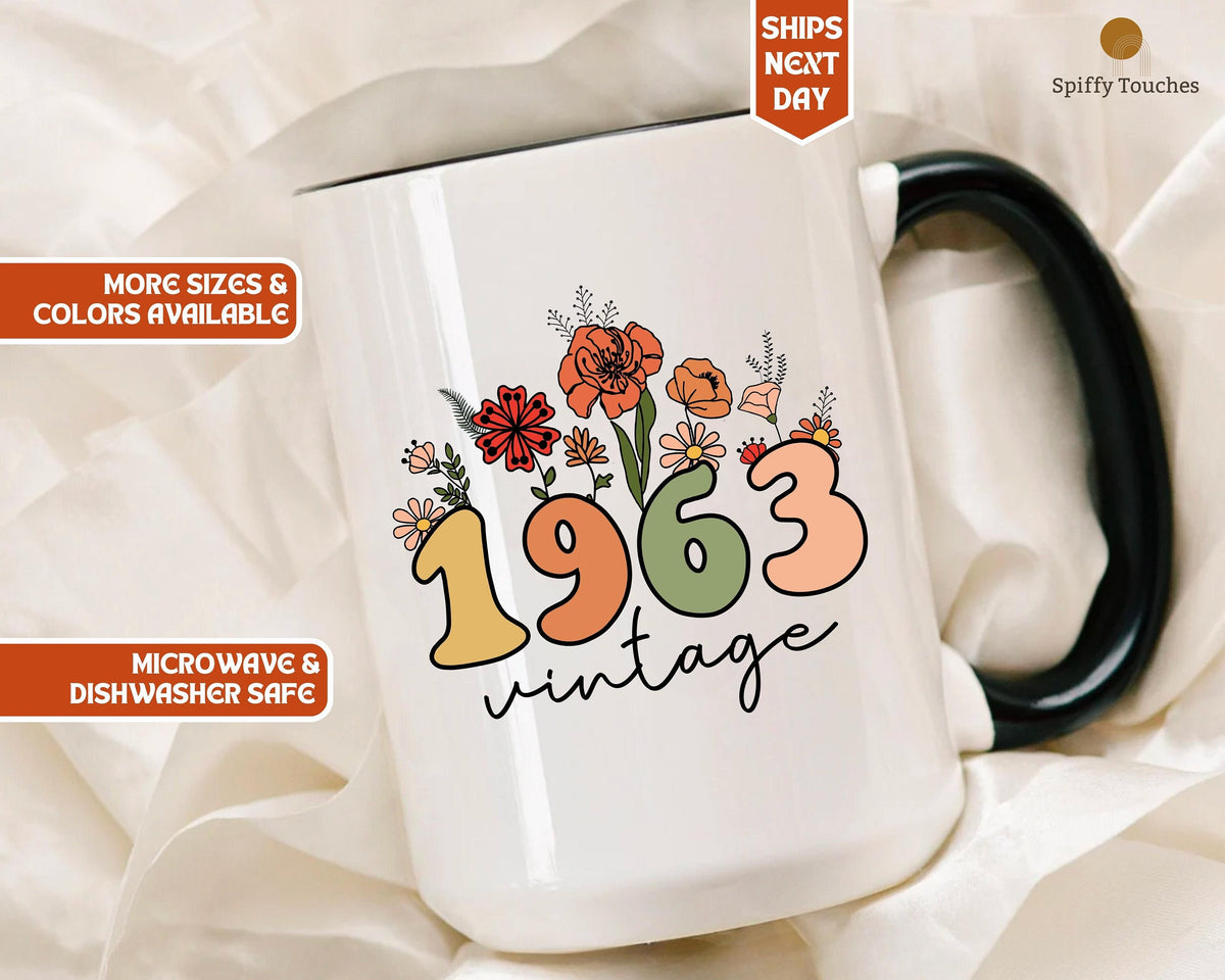 60th Birthday Gift 60th Birthday Mug Vintage 1963 Mug 60th Birthday Gift For Women 60th Birthday Gift For Men 60th Birthday Friend Graphic Tee – Soft Feel · Trending Graphic Apparel