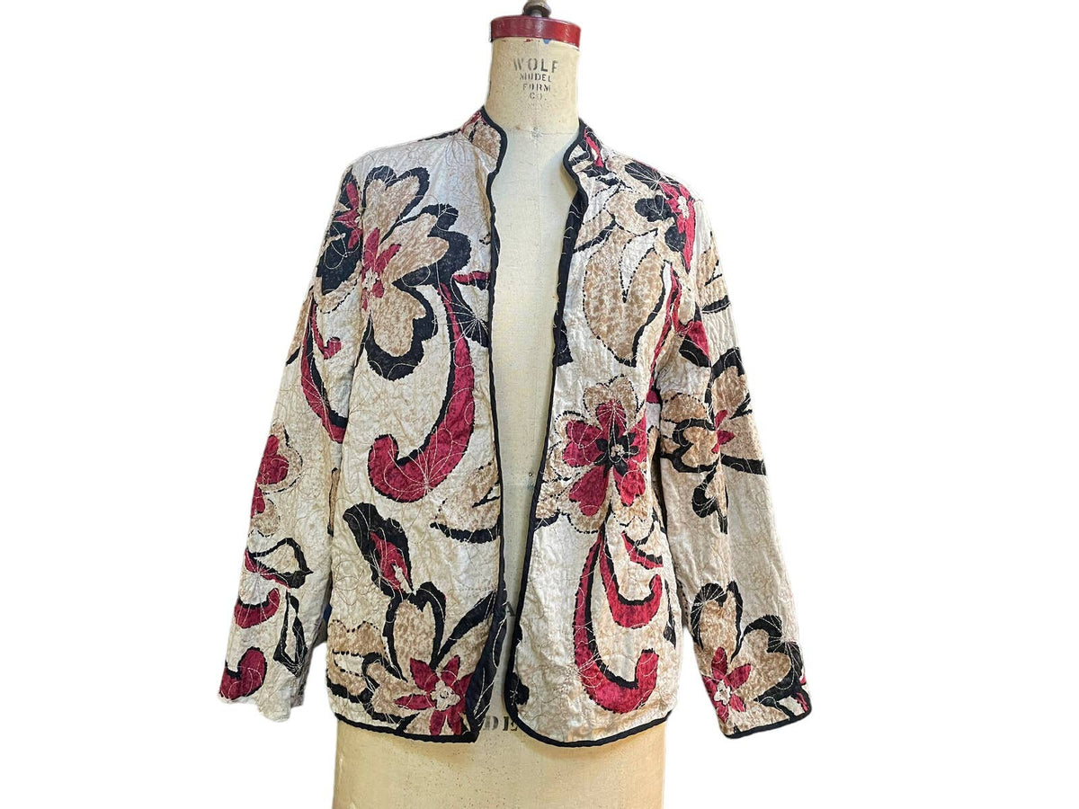 Alfred Dunner Womens Tunic Jacket Multicolor Floral Reversible Quilted 14 Graphic Tee – Easygoing Wear · Must-Have Style
