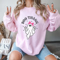Boo Thang Cute Ghost Halloween Sweatshirt Oversized Halloween Sweatshirt Halloween Crewneck Trendy Halloween Shirt Cute Ghost Shirt Sweatshirt – Aesthetic Look · High-Quality Print