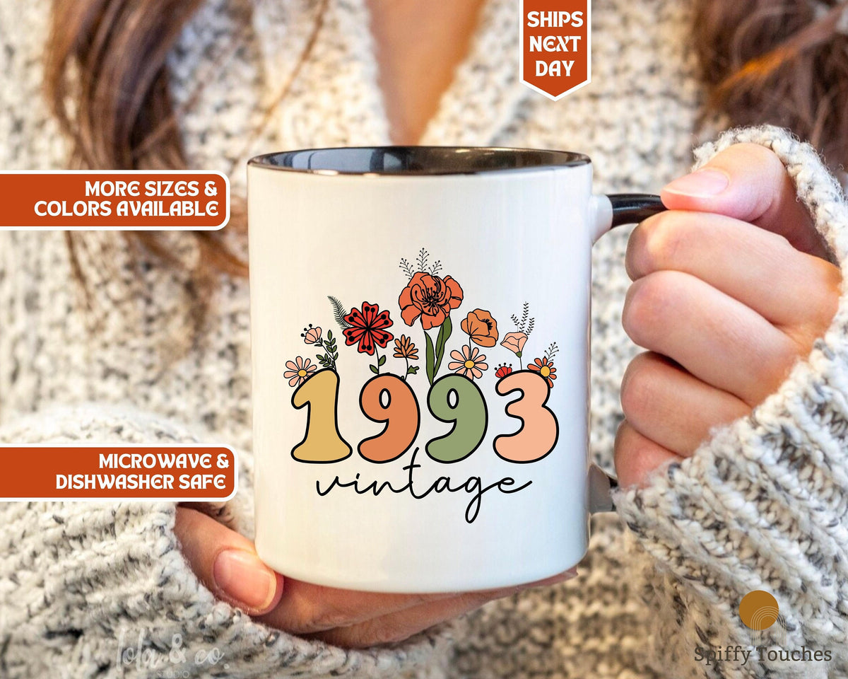 30th Birthday Gift 30th Birthday Mug Vintage 1993 Mug 30th Birthday Gift For Women 30th Birthday Gift For Men 30th Birthday Friend Graphic Tee – Premium Graphic · Great Gift For Fans