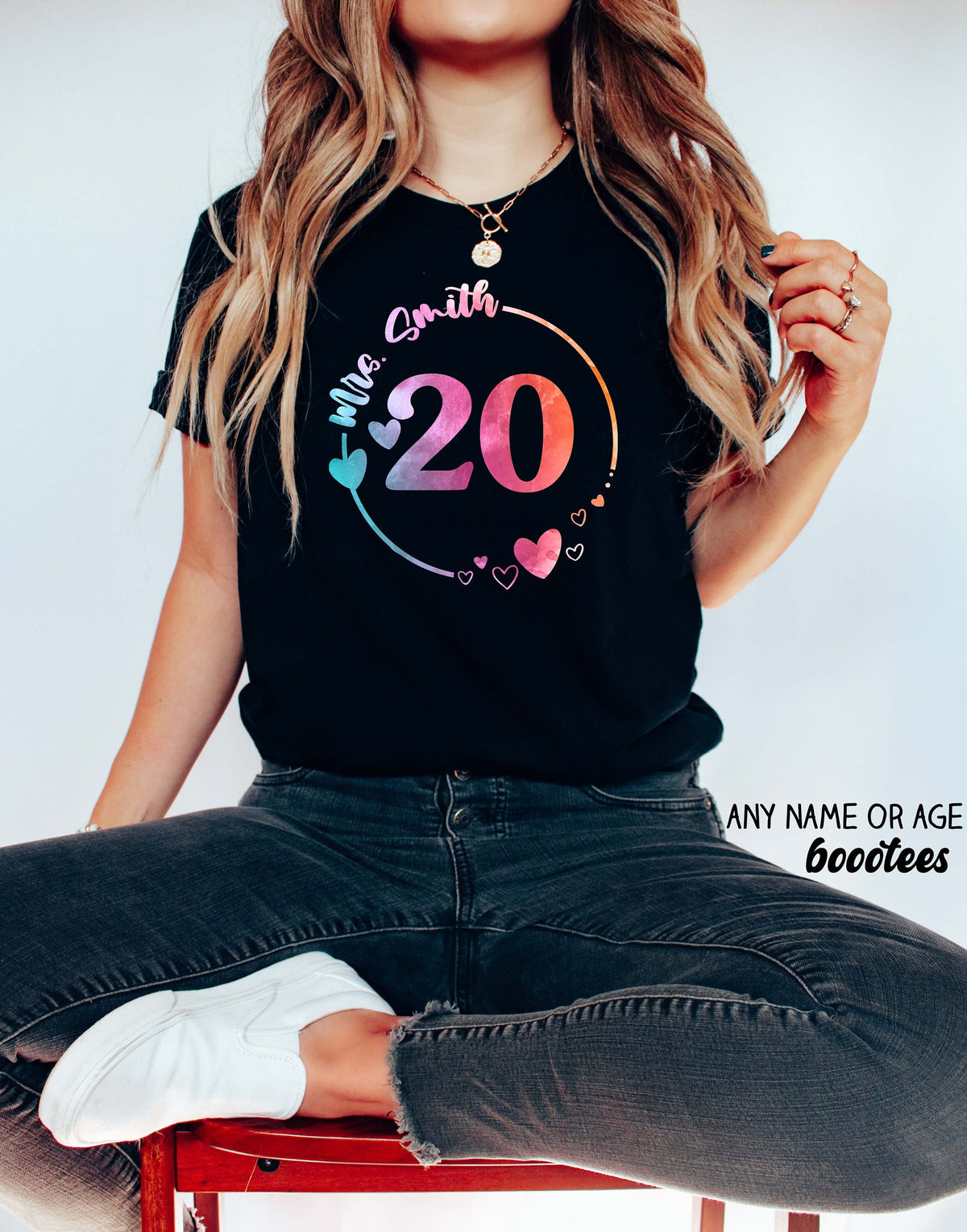 Anniversary Birthday or Retirement Shirt Custom Personalized Name and Age Year Any Number Gift Idea T shirt Tee Party TShirt Girls Boys Graphic Tee – Cozy Vibes · Great Gift For Fans