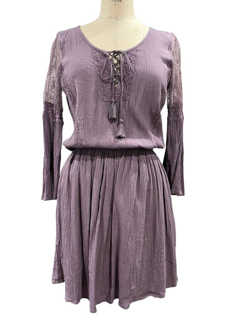 American Eagle Outfitters Womens Blouson Dress Purple Crepe Fit and Flare M Graphic Tee – Everyday Comfort · Great Gift For Fans