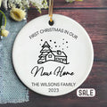 First Christmas In New Home Decoration First Christmas First Home Keepsake Christmas Bauble Ornament New First Home Christmas Decoration Graphic Tee – Cozy Vibes · Great Gift For Fans
