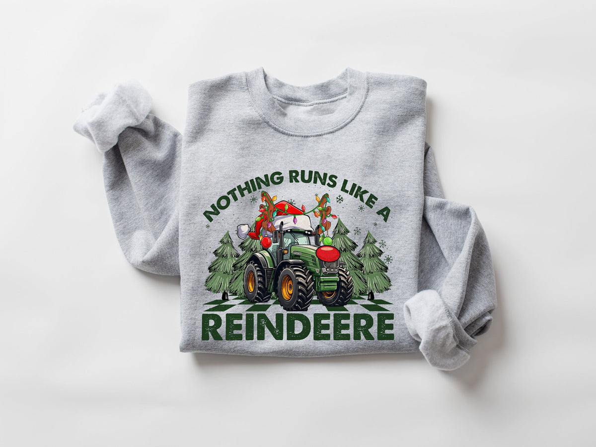 Christmas Sweatshirt Merry Christmas Sweatshirt Christmas Sweater Skeleton Sweatshirt Christmas Vibes Nothing Runs Like A Reindeere Sweatshirt – Fan Favorite · High-Quality Print