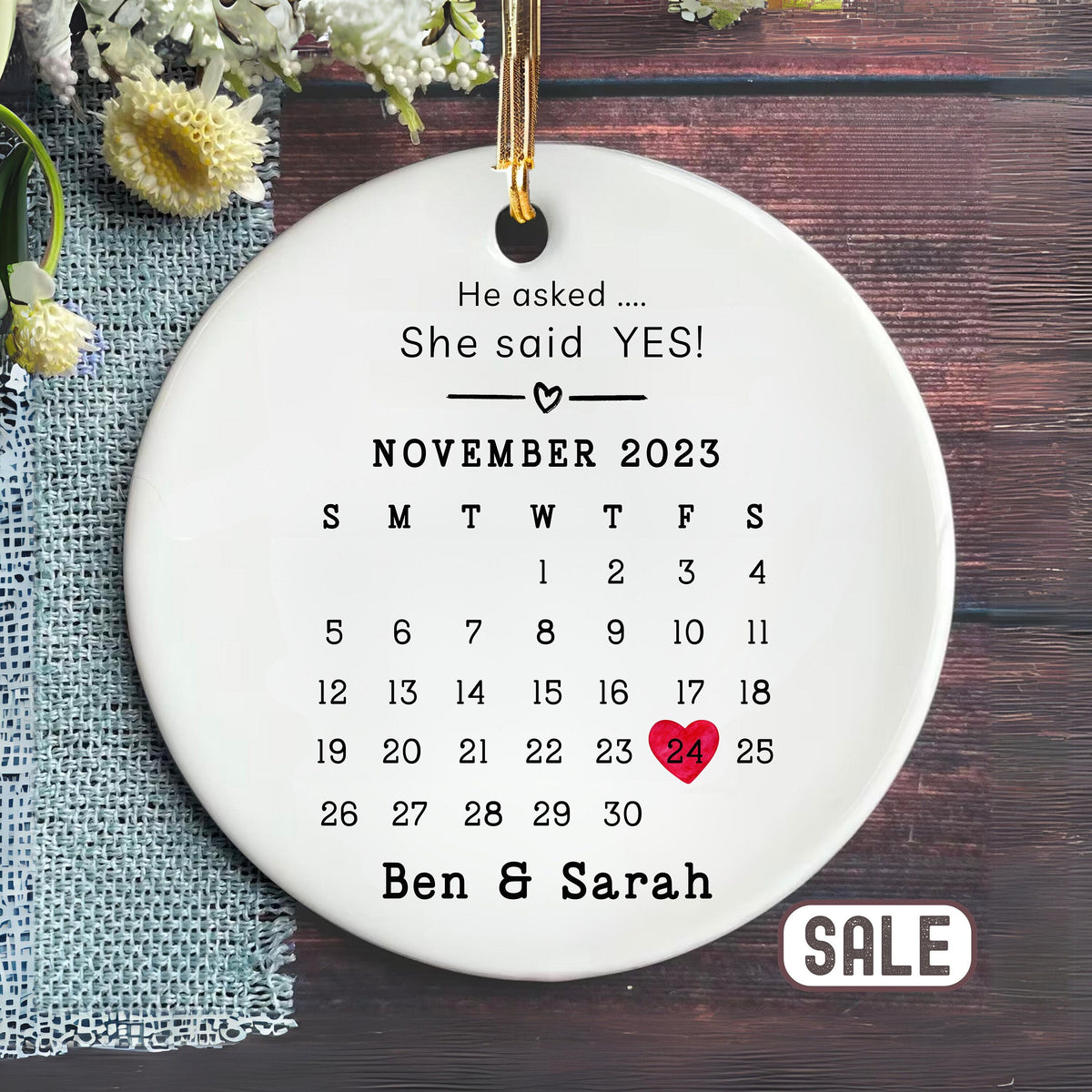 Personalized Wedding Gift Married Ornament Wedding Date ornament Married Names Anniversary Gift Mr Mrs Newlywed Gift Bridal Gift Graphic Tee – Feel-Good Design · Top Pick For Any Outfit