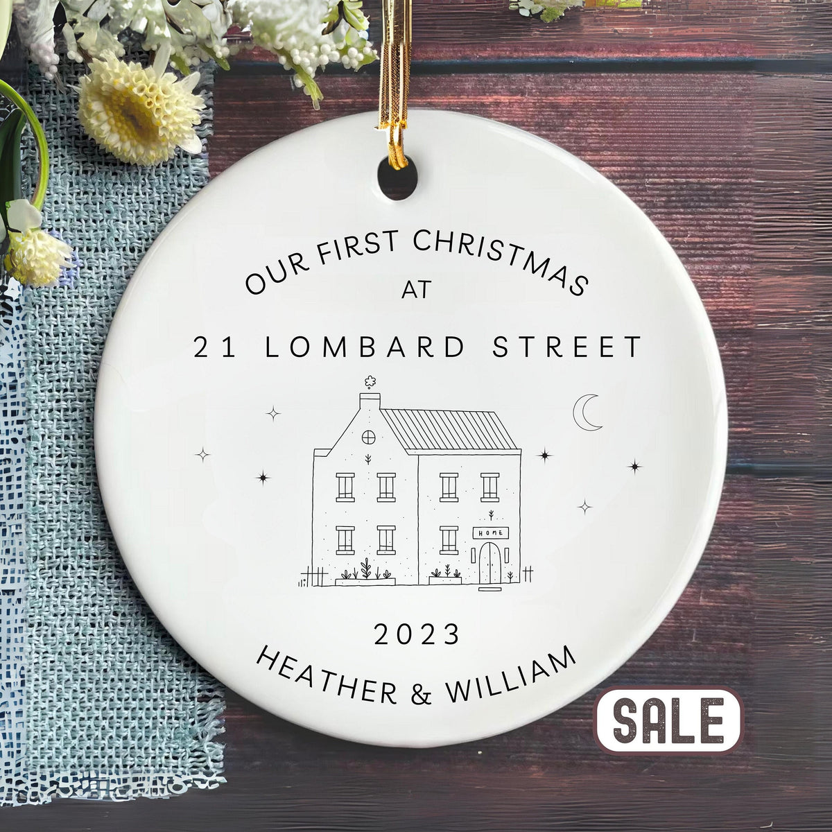 First Christmas In New Home Decoration First Christmas First Home Keepsake Bauble Ornament New First Home Christmas Decoration Graphic Tee – Feel-Good Design · Top Pick For Any Outfit