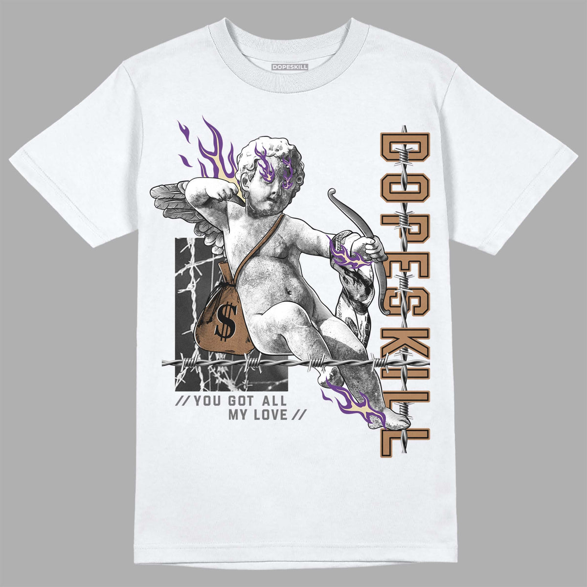 GORE TEX Brown Kelp 6s DopeSkill Unisex Shirt You Got All My Love Graphic Graphic Tee – Bold Style · Perfect For Daily Wear