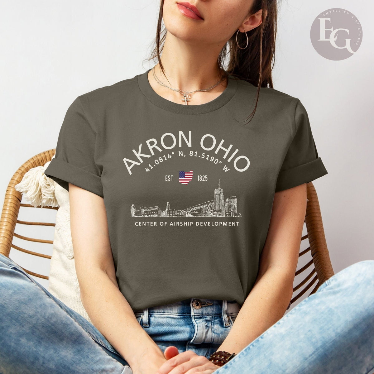 Aesthetic Akron Ohio City Sketch Shirt Group Shirts Midwest Shirt Gifts for Him or Her Akron Ohio College Shirt Akron Ohio Gift Graphic Tee – Soft Feel · Great Gift For Fans