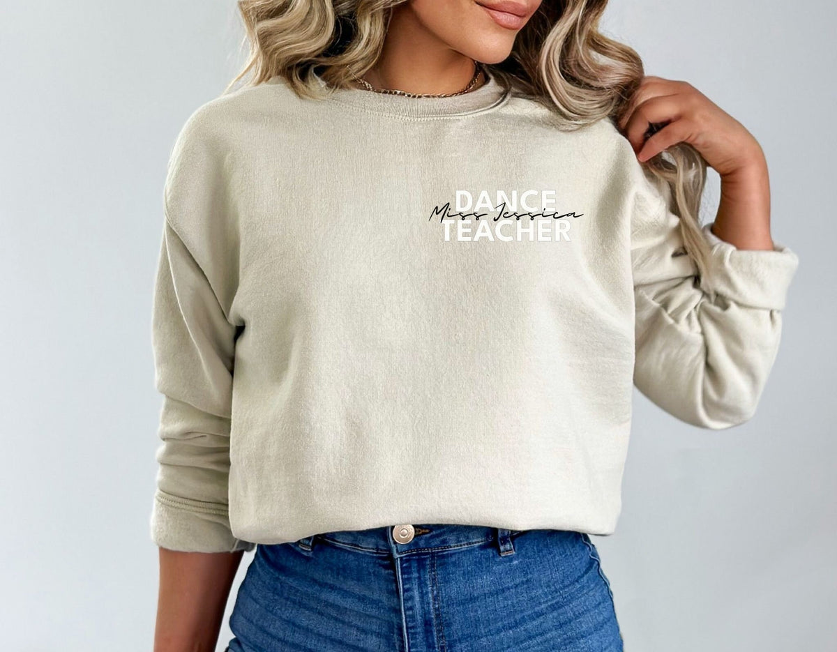 Personalized pocket Dance Teacher shirt sweatshirt hoodie long sleeve gift custom name Dance coach educator dancer Hoodie – Fan Favorite · High-Quality Print