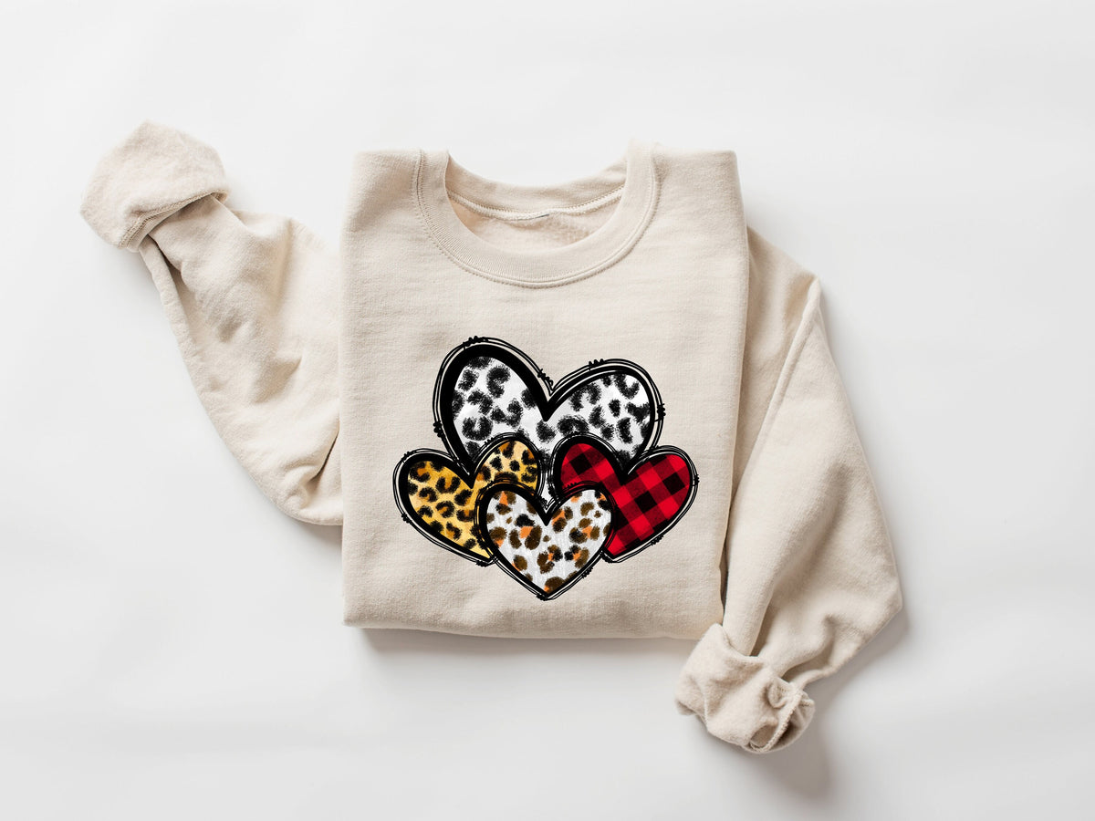 Womens Valentines Day Heart SweatshirtValentine Leopard SweatshirtWomens Valentines Day SweaterValentines Day ShirtValentines Sweater Sweatshirt – Premium Graphic · Must-Have Style