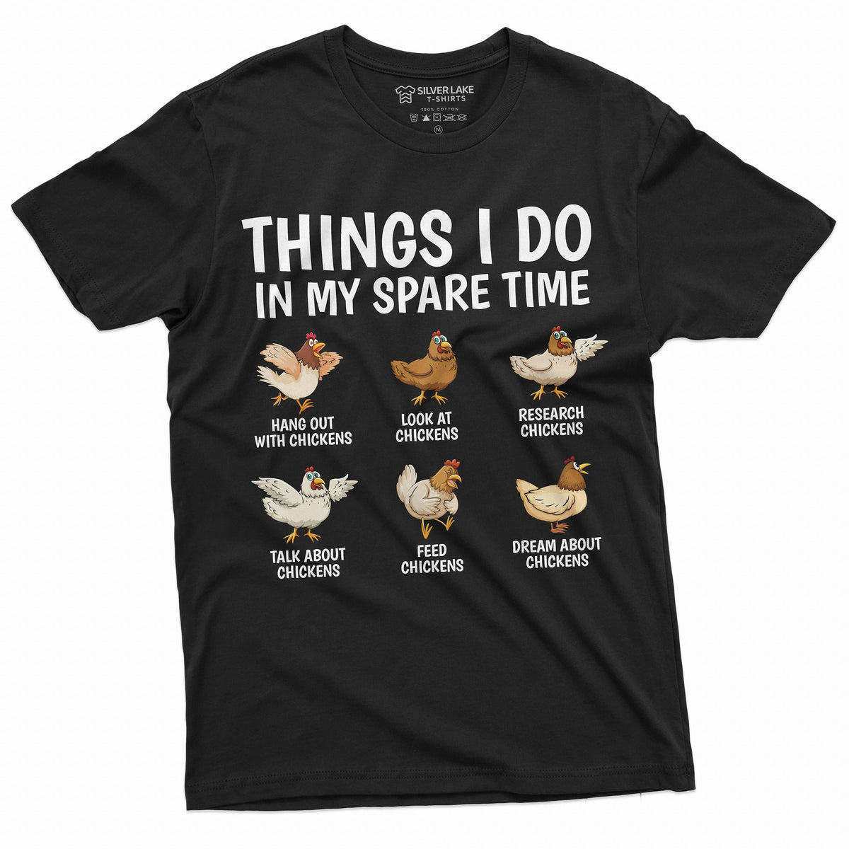 funny farming farmer tshirt things I do in my spare time chickens animal lover tee shirt Graphic Tee – Bold Style · Great Gift For Fans