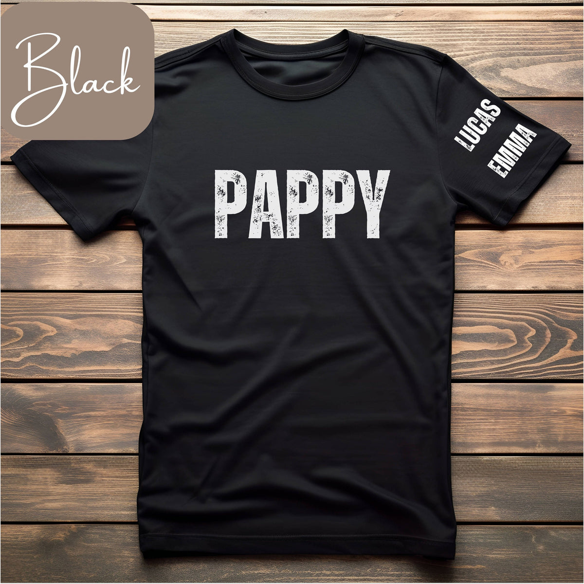 Personalized Pappy TShirt Gift for Pappy Custom Pappy Shirt with Names Sleeve Writing Pappy Shirt Pappy Gifts Pappy Father39s Day Gift Graphic Tee – Easygoing Wear · Top Pick For Any Outfit