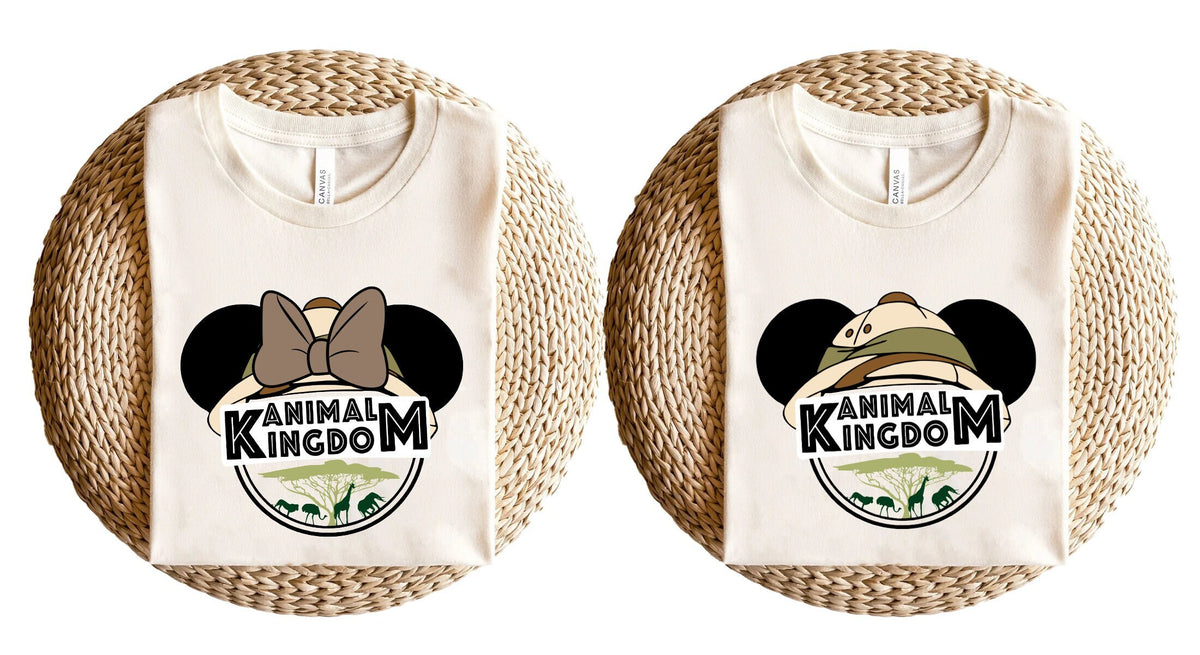 Animal Kingdom Safari Couple Shirts Disney Mickey Minnie Safari Mode Couple Shirts Disney Safari Couple Shirts Disney Couple Gift Tees Graphic Tee – Feel-Good Design · Trending Graphic Apparel