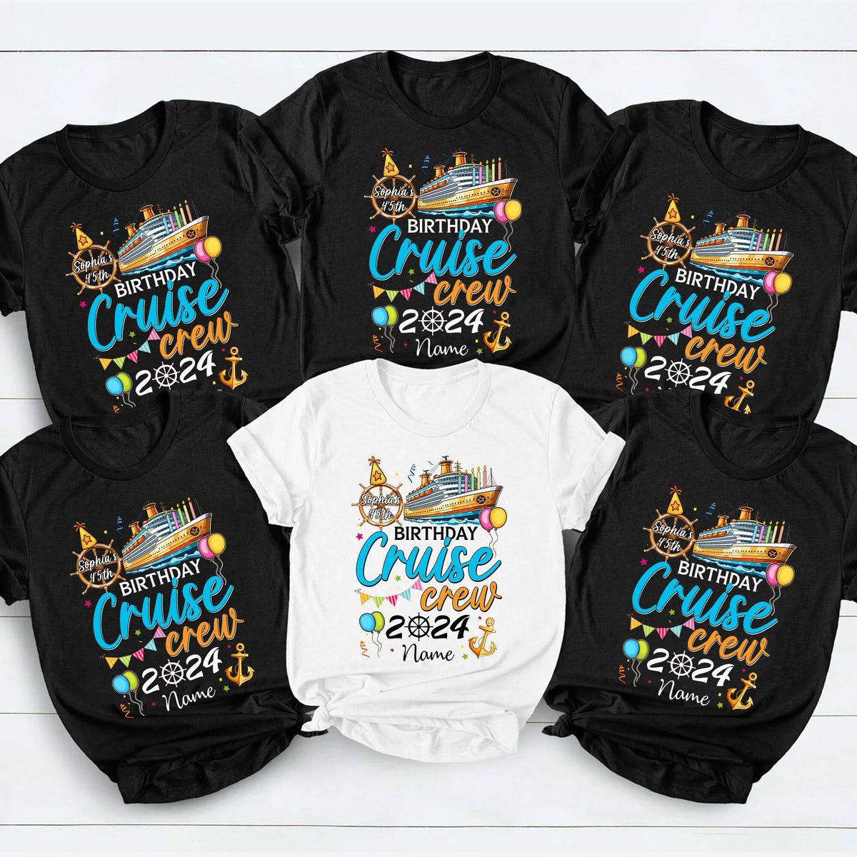 Personalized Birthday Cruise Crew Shirts Birthday Squad Shirts Custom 40th 45th 50th 60th Birthday Shirts Cruise Squad 2024 Graphic Tee – Fan Favorite · Trending Graphic Apparel