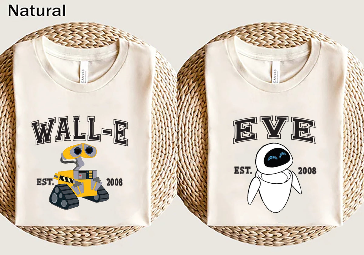 Wall E and Eve Shirts Wall E and Eve Couple Shirts Wall E and Eve Matching Shirts Disney Couples Shirts Disney Trip Shirt Graphic Tee – Feel-Good Design · Must-Have Style