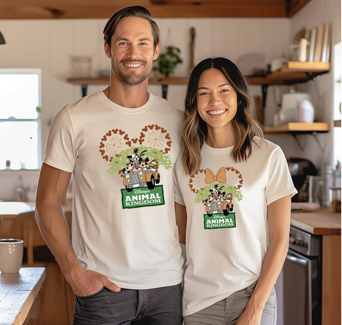 Animal Kingdom Safari Couple Shirts Disney Mickey Minnie Safari Mode Couple Shirts Disney Safari Couple Shirts Disney Couple Gift Graphic Tee – Aesthetic Look · Top Pick For Any Outfit